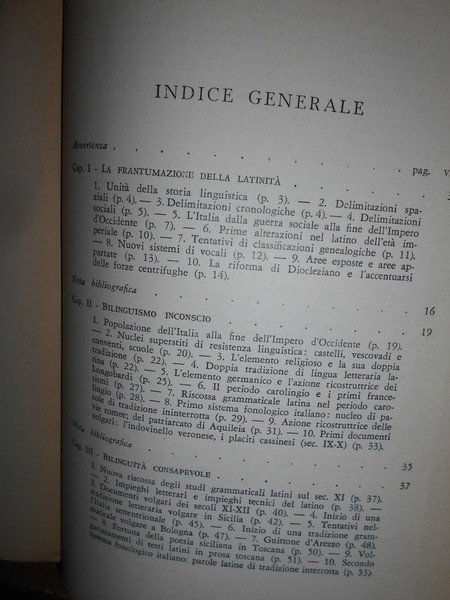 Profilo di Storia linguistica Italiana