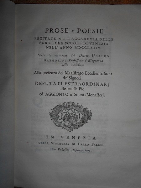 PROSE E POESIE RECITATE NELLA ACCADEMIA DELLE PUBBLICHE SCUOLE DI …