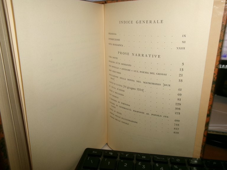 PROSE NARRATIVE di Niccolò Tommaseo a cura di Michele Cataudella. …