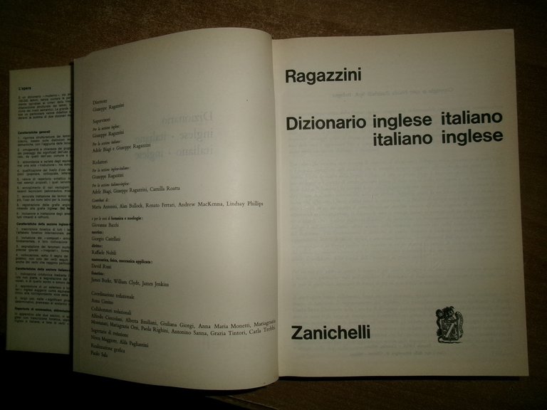 RAGAZZINI. Dizionario inglese italiano - italiano inglese Zanichelli