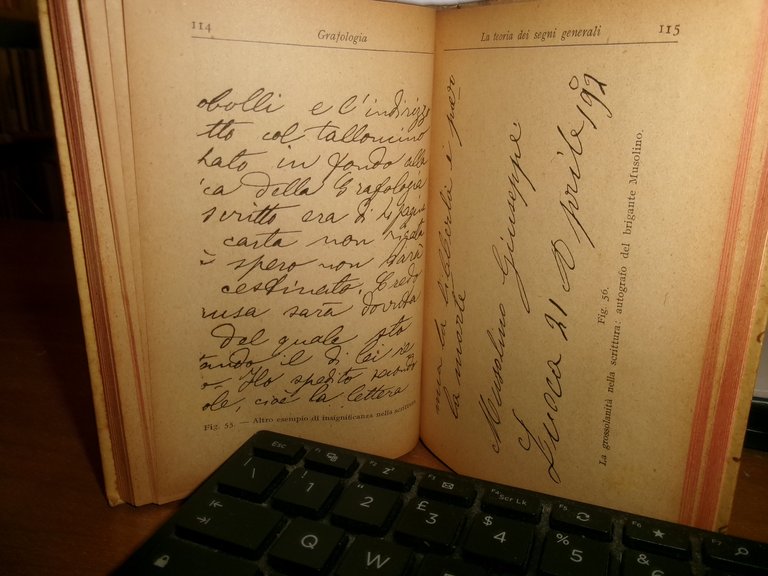 RAIMONDO ASTILLERO. Grafologia Scientifica con 204 facsimili... HOEPLI 1928