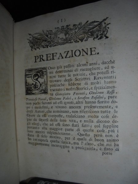 (Ravenna) Memorie storico-critiche degli Scrittori Ravennati. Tomo primo (-secondo)