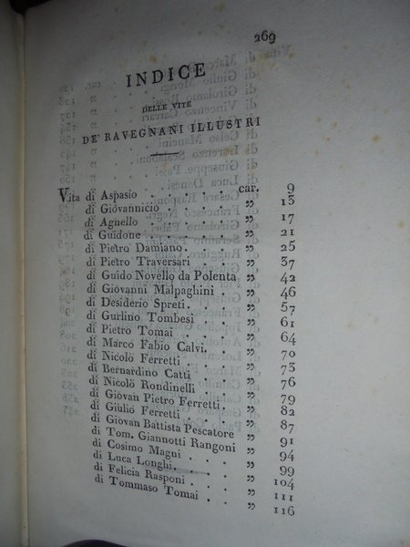 (Ravenna) Vite di Ravegnani Illustri scritte da Filippo Mordani