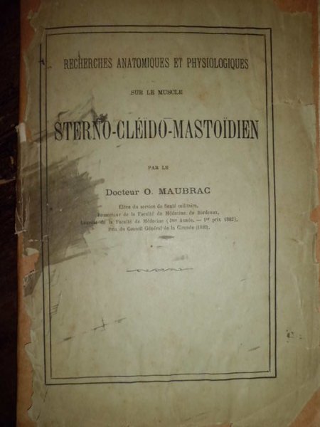 Recherches anatomiques et physiologiques sur le muscle steno-cléido-mastoidien.