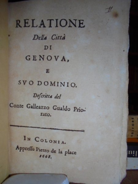 Relatione della Città di Genova e suo Dominio