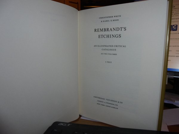 REMBRANDT'S ETCHINGS. A New Critical Catalogue. Text/Plates