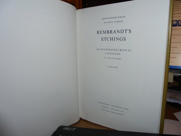 REMBRANDT'S ETCHINGS. A New Critical Catalogue. Text/Plates
