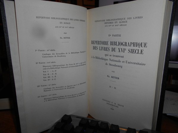 Repertoire Bibliographique des Livres du XVI Siecle qui se trouvent …