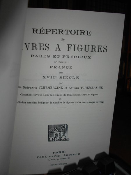 Répertoire de livres à figures rares et précieux éditée en …