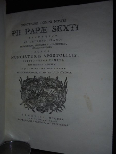 RESPONSIO AD METROPOLITANOS MOGUNTIMUN, TREVIRENSEM, COLONIENSEM, ET SALISBURGENSEM SUPER NUNCIATURIS …