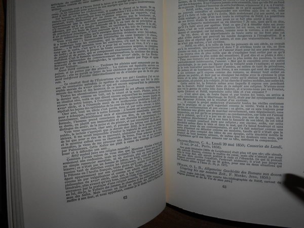RESTIF de la BRETONNE. Témoignages et Jugements Bibliographie