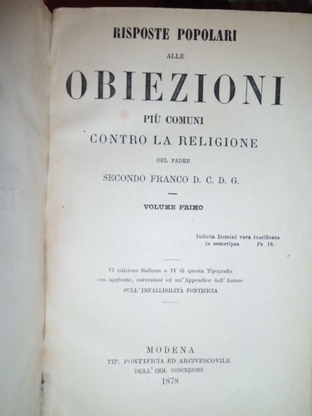 RISPOSTE POPOLARI ALLE OBIEZIONI PIÙ COMUNI CONTRO LA RELIGIONE.