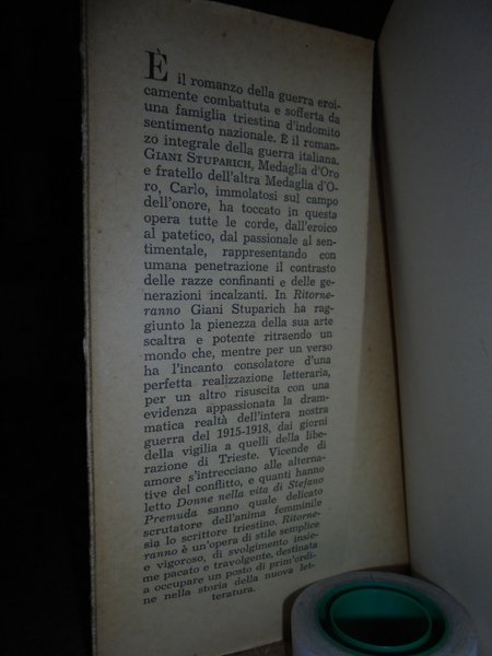 RITORNERANNO. Romanzo