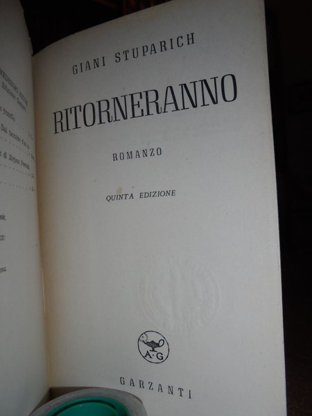 RITORNERANNO. Romanzo