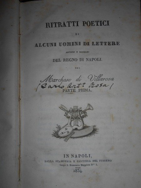 Ritratti poetici di alcuni uomini di lettere del Regno di …