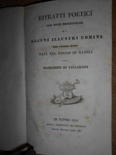 Ritratti poetici di alcuni uomini di lettere del Regno di …