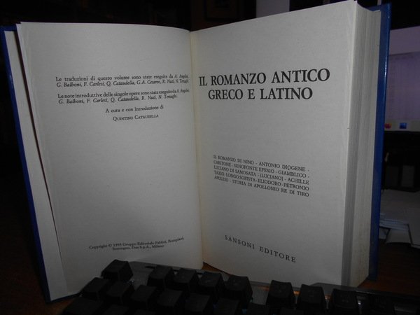 ROMANZO Antico. Greco e Latino