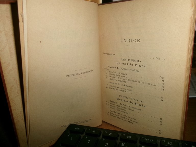 S. PINCHERLE. GEOMETRIA METRICA E TRIGONOMETRIA quinta edizione 1900