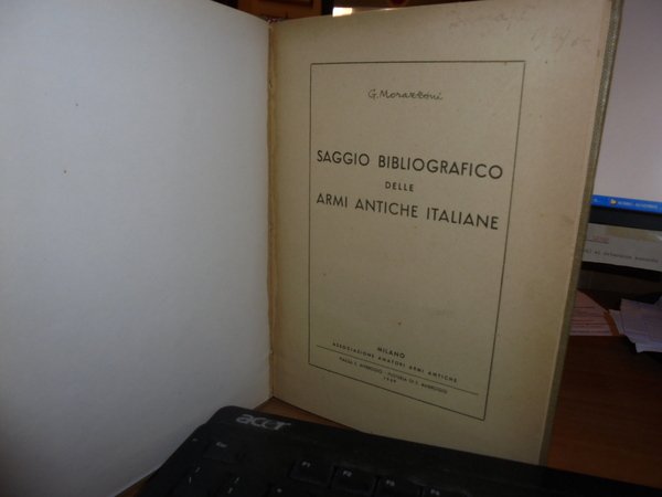 SAGGIO Bibliografico delle ARMI ANTICHE ITALIANE