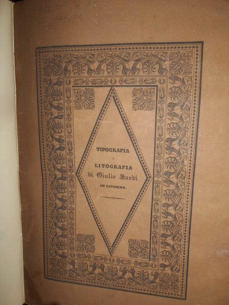 SAGGIO DEI CARATTERI E ORNAMENTI DELLA TIPOGRAFIA E LITOGRAFIA DI …