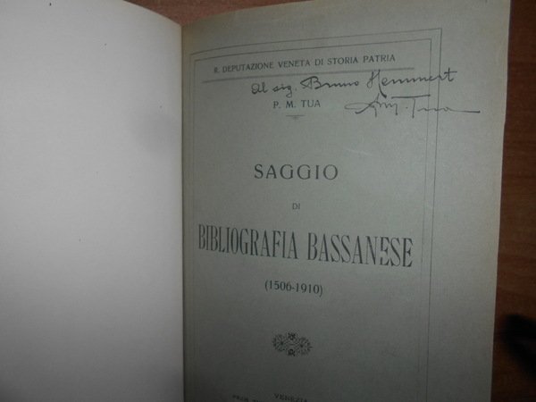 SAGGIO di BIBLIOGRAFIA BASSANESE (1506 - 1910)