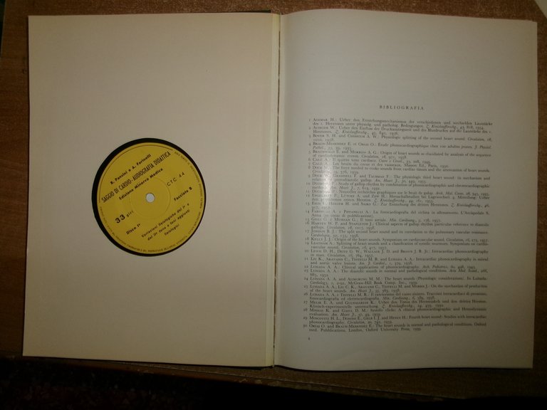 Saggio Di Cardio-Audiografia Didattica. Raffaele Pansini-Alberto Farinelli 1961