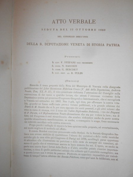 SAGGIO DI CARTOGRAFIA DELLA REGIONE VENETA. AL III CONGRESSO GEOGRAFICO …