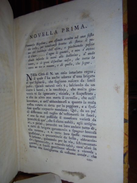 Saggio di novelle. Frammento del volume intitolato Saggio di versifaceti …