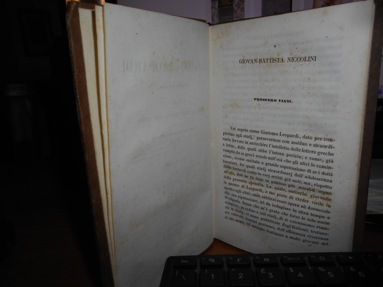 Saggio sopra gli errori popolari degli antichi...Di GIACOMO LEOPARDI 1851