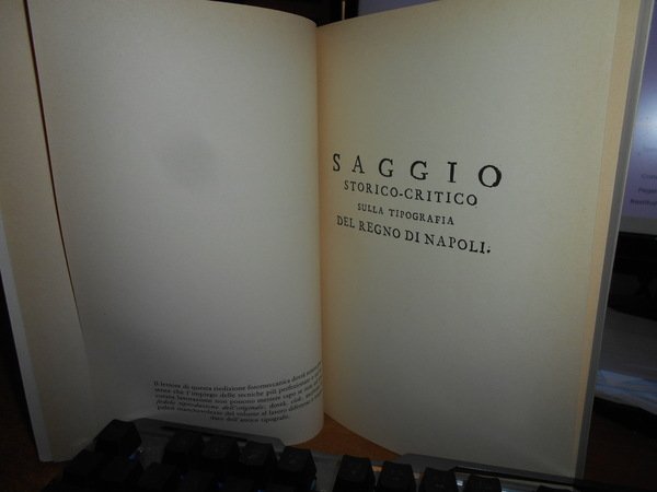 Saggio Storico-Critico sulla Tipografia del Regno di Napoli