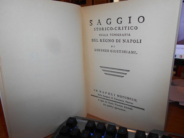 Saggio Storico-Critico sulla Tipografia del Regno di Napoli