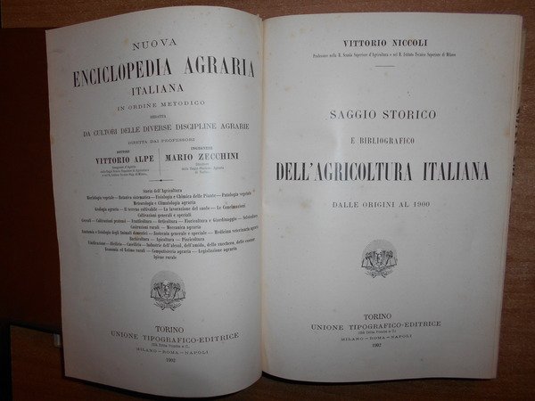 Saggio Storico e bibliografico Dell' Agricoltura Italiana dalle origini al …