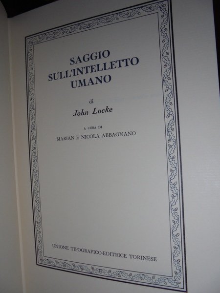 Saggio sull' intelletto umano - Scritti etico religiosi