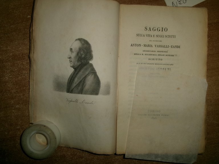 Saggio sulla vita e gli scritti del Professore Anton-Maria Vassalli …