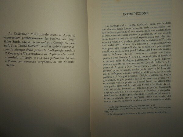 (Sardegna) BIBLIOGRAFIA SARDA sotto gli auspici della R. Università degli …