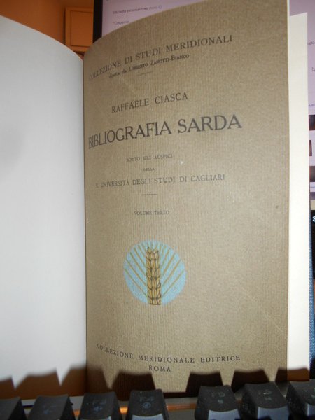 (Sardegna) BIBLIOGRAFIA SARDA sotto gli auspici della R. Università degli …