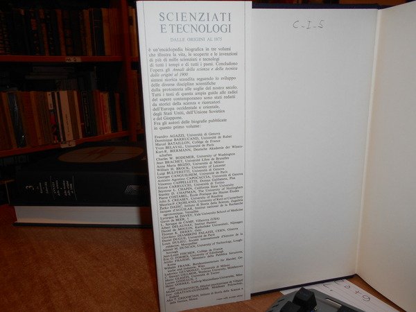 SCIENZIATI E TECNOLOGI dalle Origini al 1875