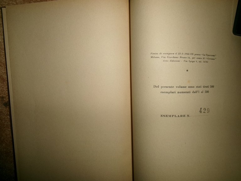 SCIPIONE Carte Segrete a cura di Enrico Falqui 1942
