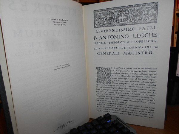 SCRIPTORES ORDINIS PRAEDICATORUM RECENSITI NOTISQUE HISTORICIS ET CRITICS ILLUSTRATI [4 …