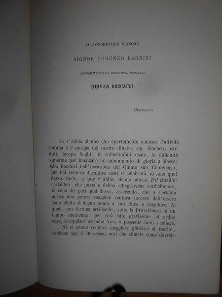 Serie delle edizioni delle Opere di Giovanni Boccacci latine, volgari, …