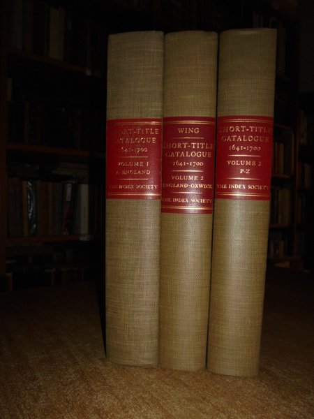 Short-Title Catalogue of Books Printed in England, Scotland, Ireland, Wales, …