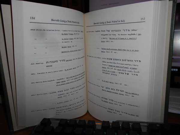 SHORT-TITLE CATALOGUE OF BOOKS PRINTED IN ITALY AND OF BOOKS …