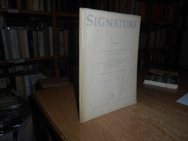 SIGNATURE a Quadrimestrial of Typography and Graphic Arts