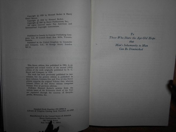 SOCIAL THOUGHT FROM LORE TO SCIENCE