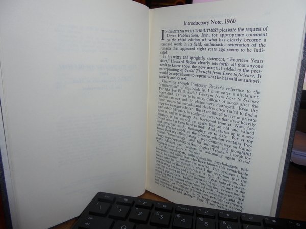 SOCIAL THOUGHT FROM LORE TO SCIENCE