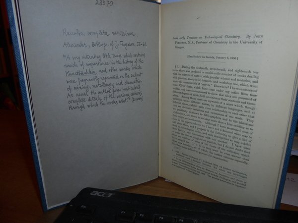 Some Early Treatises on Technological Chemistry