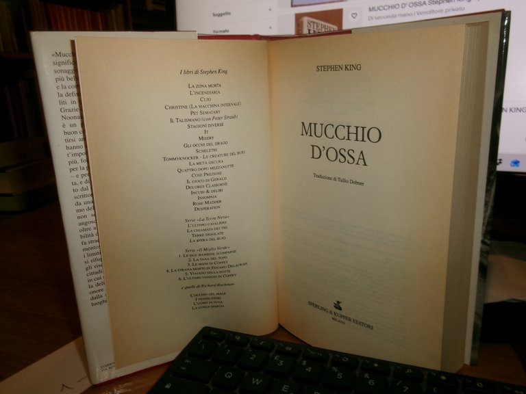 STEPHEN KING. Mucchio d' Ossa una storia d' amore maledetta …