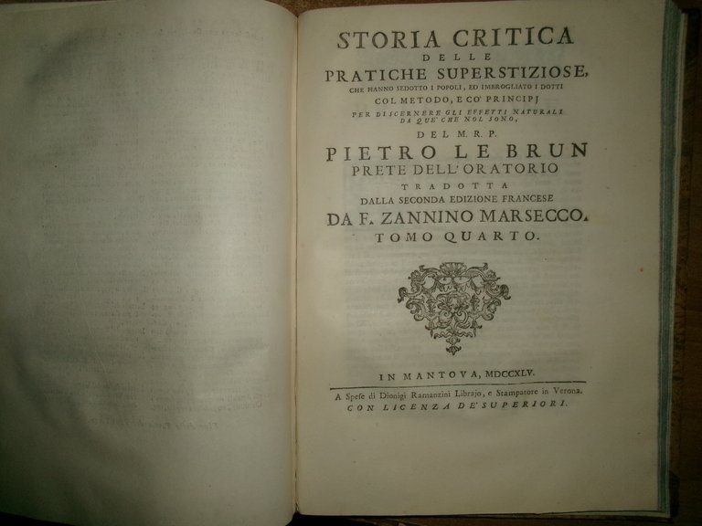 STORIA CRITICA DELLE PRATICHE SUPERSTIZIOSE CHE HANNO SEDOTTO I POPOLI …