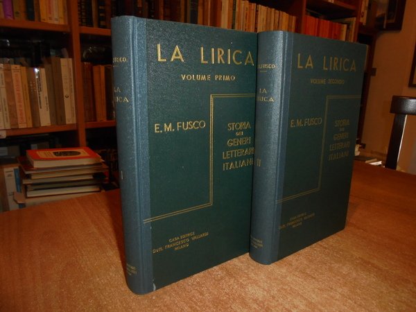 STORIA DEI GENERI LETTERARI ITALIANI. LA LIRICA