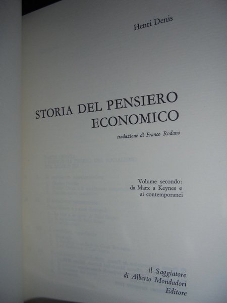 Storia del pensiero economico